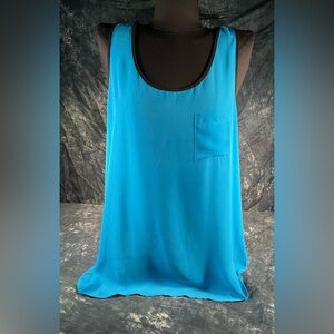 Forever 21 blue sheer top.